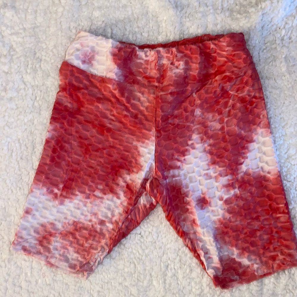 Pink and White Scrunchie Shorts